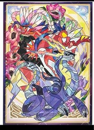ptcg 寶可夢 卡套  玻璃彩繪 幻彩閃（朱紫 故勒頓 密勒頓）