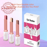 2 In 1 Gradient Eyeshadow Stick Waterproof Sweatproof Eyeshadow Shimmer Two Tone Eye Shadow Eye Z0f0