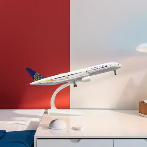 B787 Airplane Model 20cm USA Air UNITED Airlines Alloy Metal 787 UNITED Airplanes Models Scale Plane