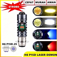 MERAH H6 D3 Laser AC DC DD88 Far Near Plus Senja Redbiru for Automatic Motorcycles