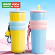 GREENIKA แก้วเก็บความเย็น 710ml แก้วสุญญากาศ เคลือบเซรามิก 316สแตนเลส รักษาความร้อนและเย็น