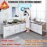 🔥Ready Stok🔥Stainless Steel Kitchen Storage Cabinet Sink/Plane/Gas Stove Cupboard Kabinet Dapur Alma