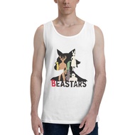 Anime Manga Beastars Tank Top Man's Summer Round Neck Vest Cotton Fashion Sleeveless Tops