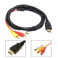 Black Mobile Phone Adapter 1.5ms-Video With RCA Av Stereo Audio Signal Socket Cable For DVD Tv Box