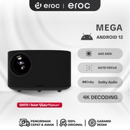 EROC Smart LCD Projector 600 ANSI Full HD Android 12 Dolby Audio Display 200 Inch Auto Focus - MEGA