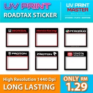 Roadtax Sticker Kereta Universal Roadtax Holder Proton Perouda Honda Toyota Car Transparent Sticker 