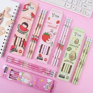 6pcs HB Pencil Box Fruit Motif GoK-ST0217 HB Pencil Set