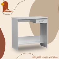 SIENA 80cm Study Desk With Drawer / Computer Table / Writing Table / Meja Belajar / Meja Komputer - White