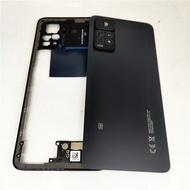 For Xiaomi Redmi Note 11 Pro 5G 2201116SG Middle Frame+Glass Battery Cover Door with Camera Lens Rep