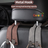 2 Hooks Car Hook Hanger ABS Car Seat Back Double Hook Seat Back Hook Suede Hook For Car Interior Acc