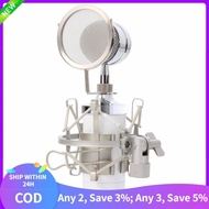 Ikesai [ลดราคา] BM-8000 Pro คอนเดนเซอร์สตูดิโอไมค์ออกอากาศไมโครโฟนบันทึกพร้อมตัวกรองป๊อปเมาท์โลหะสำห