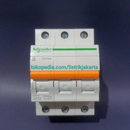 MCB Schneider Merlin Gerin Domae 3P 3Phase 3Pas C20 20A 20Amper