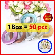 [50 PCS/Box] Eyelet Curtain Ring FREE Rotatable Nano Silencer NO LOGO Ring Grommet Top Cincin Langsi