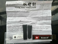 Rubber B M103CD BK 錶帶 20mm