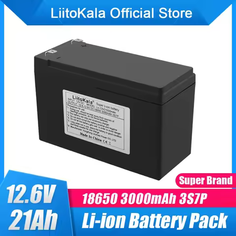 LiitoKala 12V 21Ah 18650 Lithium Li-ion Rechargeable Battery Pack