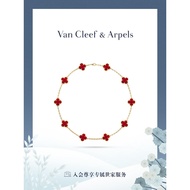 Van Cleef Official Flagship Store Siye Lucky Alhambra Series Carnelian Long Necklace [Christmas Gift