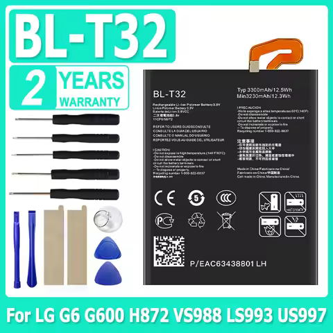 BL-T32 3300mAh Mobile Battery For LG G6 G600 H872 VS988 LS993 US997 BL T32 Lithium Polymer Accumulat