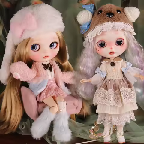 Outfits For ICY DBS Blyth Dolls Honey Garden Dress With Hat Suit 1/6 BJD Ob24 Anime Girl bratz