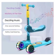 light music girl skatesboard, sit and ride children scooter kid's tricycle scooters for kids