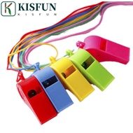 KISFUN Whistle Plastic Hot sale Basketball Whistle Football With Lanyard Professional Sports Competitions Cheerleading Tool