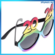 Costume Eyewear for Happy New Year Eve Glasses Chain Funky Eyeglasses Trendy Years  zhiymais