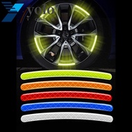 YOLO Car Hub Reflective Sticker Night Driving Car Bike Motorcycle Decorative Strips Tire Rim Tape Car Wheel Tire Hub Car-Styling Tire Rim Reflective Stripes