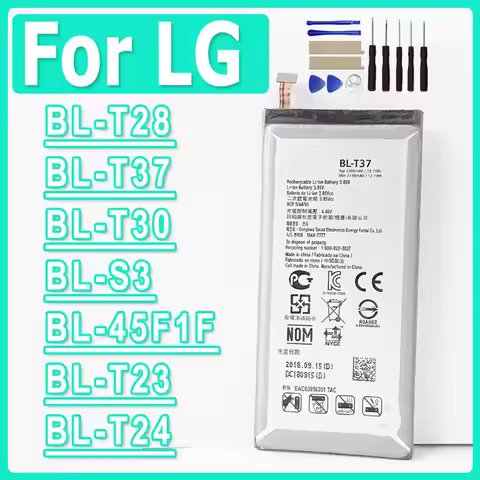 XDOU New BL-T37 BL-T30 BL-45F1F BL-T23 BL-T24 BL-T28 BL-S3 Battery for LG V40 k8 K4 K3 M160 K220 Thi