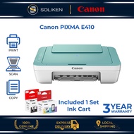 Canon PIXMA E410 Inkjet AIO Printer Canon E410 Inkjet Printer Green / White Canon PG47 PG 47 CL57 CL