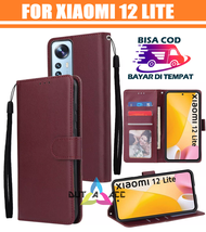 LEATHER CASE KULIT UNTUK XIAOMI 12 LITE / FLIP WALLET KULIT UNTUK XIAOMI 12 LITE / CASING DOMPET KUL