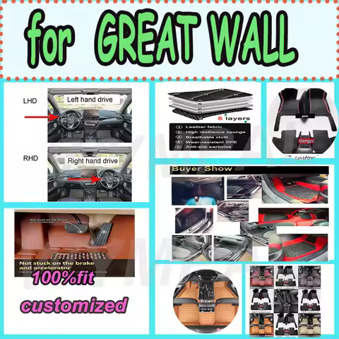LUXURY Car Floor Mats for GREAT WALL M1 M2 M4 H3 H6 H6 Coupe X200