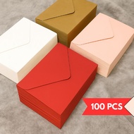 HIJAU MERAH (Contents 100) A5 A6 Color Envelopes A8A7 brown red green pink white Aesthetic Money Ang