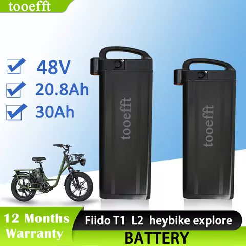 tooefft L410mm 48V 20.8Ah 30Ah Rechargeable Batteries for heybike explore Vivi Z8 fiido L2 T1 T2 ebi