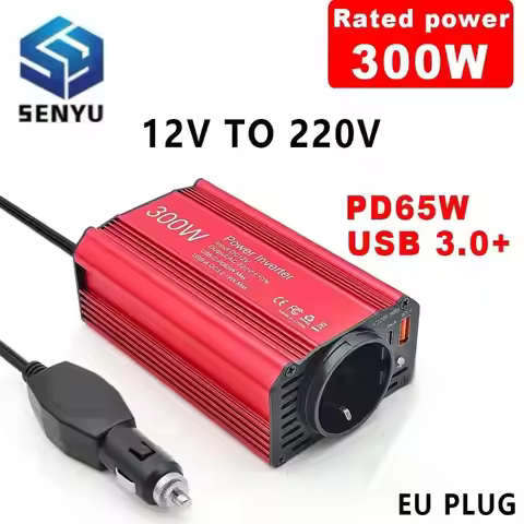300W 150W Car Inverter Converter DC12V to AC 220V Voltage Transfer Converter Charging Adapter EU Soc