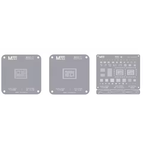 MaAnt BGA Reballing Stencil for IPhone 17 Pro Max/Air & A19 Chip | CPU Solder Ball Steel Mesh Templa