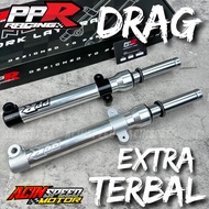 “12 BULAN WARRANTY” PPR RACING FORK LAY DRAG Y15ZR Y16ZR LC135 4S NVX155 FORK LAY PPR SILVER/ FULL S