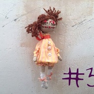 Rag creepy doll #3, OOAK haunted halloween doll, handmade creepy cute doll