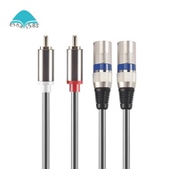 1.5M Dual Rca Male To Xlr Male Cable 2 Xlr To 2 Rca Plug Adapter Hifi Stereo Audio Extension Cable f