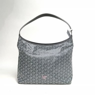 GOYARD BohemeHoboBag子母腋下包灰色PVC銀扣愛心款