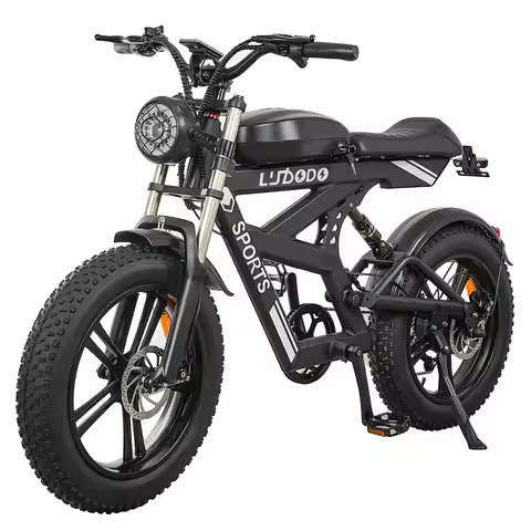 Electric Bike for Adults,1500W Peak,35MPH,48V 816Wh Battery,MAX 75Miles Electric Motorcycle,20'' Fat