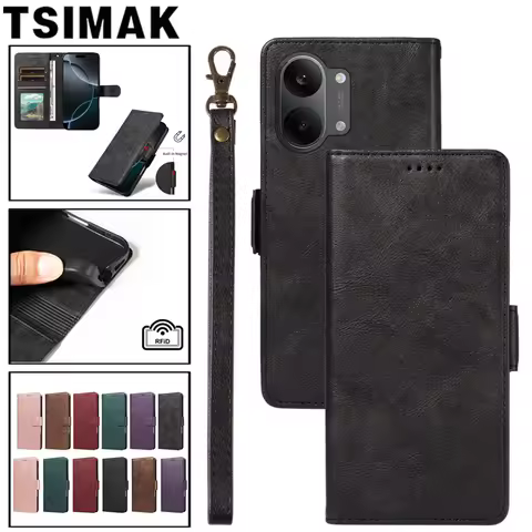 Flip Case For Xiaomi Poco X8 Pro Max RFID Leather Wallet Cover for Poco X6 X7 F6 F8 Ultra F7 M6 M7 M