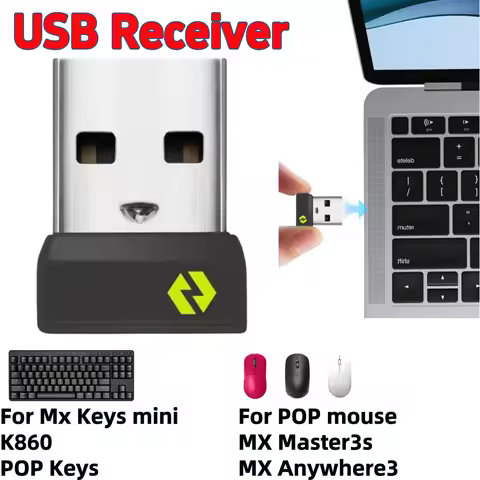 USB Receiver Bolt Adapter for Mx Keys Mini POP Keys Mouse Keyboard USB Adapter Multi Device Receiver