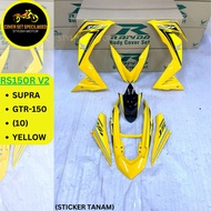 (STICKER TANAM/AIRBRUSH) RAPIDO COVER SET RS150R V2 SUPRA GTR-150 (10) YELLOW