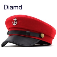 Diamd Unisex Casual Military Caps Woman Man Beret Flat Hats Captain Cap Trucker Vintage Dad Hats New