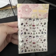 Popular Love and Deep Space Qin Che Cat Sticker diy Manicure Embossed Three-dimensional Cute Q Versi