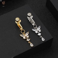 Faux Belly Piercing Butterfly Clip - Fake Navel Earring Body Jewelry