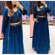 Georgette Gown With Mirror