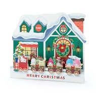 Japan Sanrio - Sanrio Characters 日版 小屋 造型 小火車 音樂 聖誕卡 發光 閃燈 聖誕咭 (2019聖誕系列)