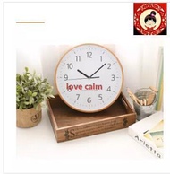 Share Report! Korean simple wood frame wall clock fashion creative mute Seiko clock clock 62203