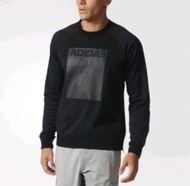 原價2090 Adidas愛迪達黑色大學圓領長袖T恤/TEE/t-shirt/長袖上衣鋼印立體LOGO/側邊拉鍊設計