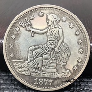 A Antique Ancient Coin Collection Foreign American Statue of Liberty Take Flower Eagle Foreign Coin 